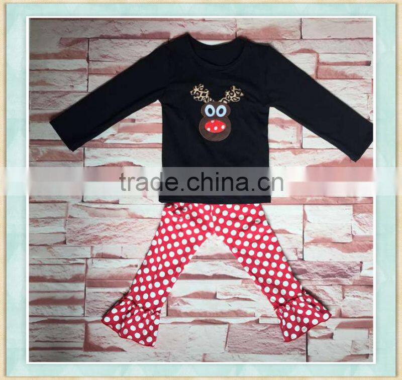 Baby wear bulk clothes write tops reindeer pants christmas wholesale fashion clothing 2017