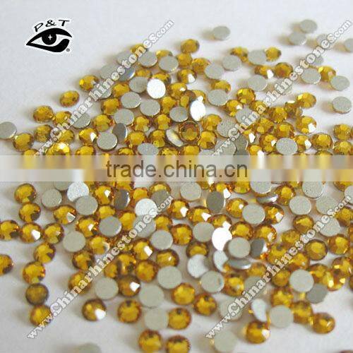 Non hotfix DMC rhinestone ss12 Topaz crystal for dress nail