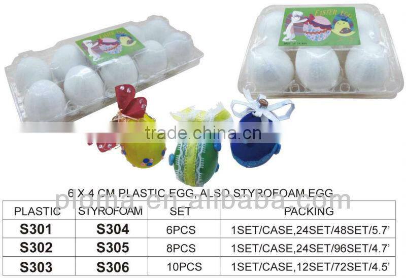 FOR CRAFT (S301) 6X4 CM PLASTIC, AND STYROFOAM EGG
