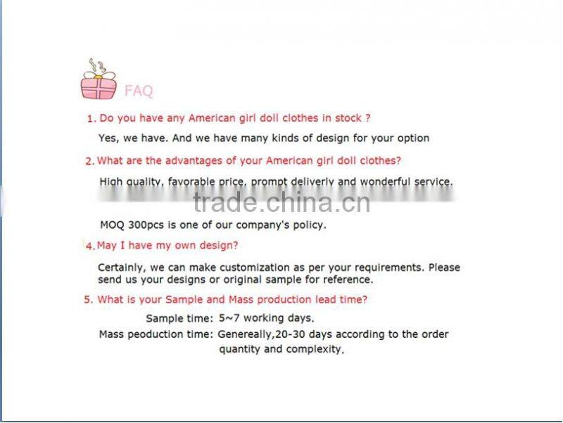 18 inch american girl doll clothes for wholesale
