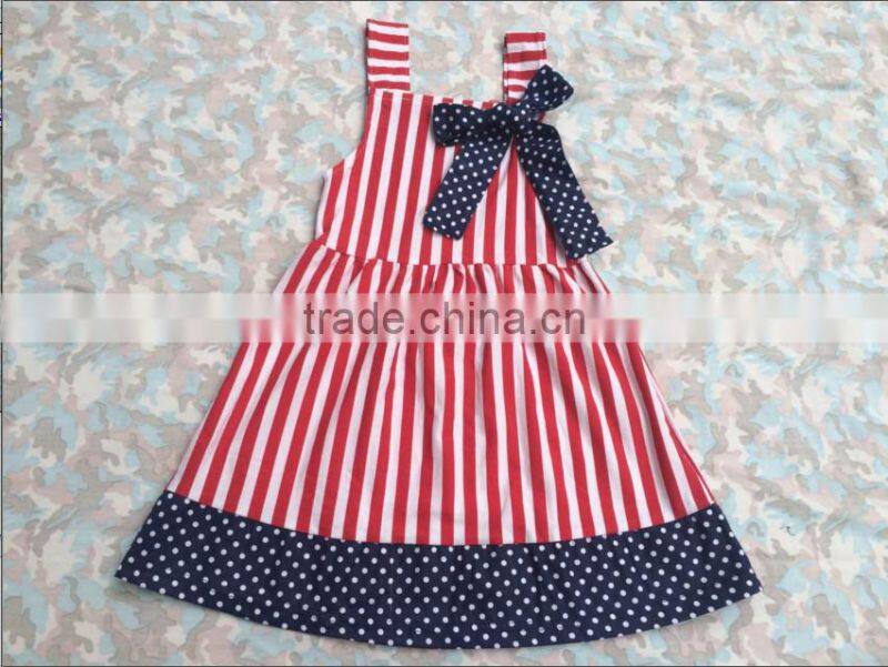 Hot sale girls boutique clothing summer 2016 4th of July girls outfits baby clothes 100% cotton top giggle moon remake outfits
