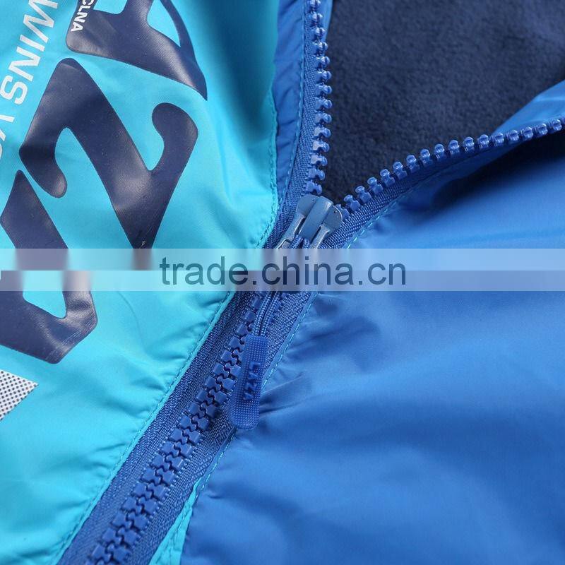 children's hooded turtle-neck colorful sweep jacket