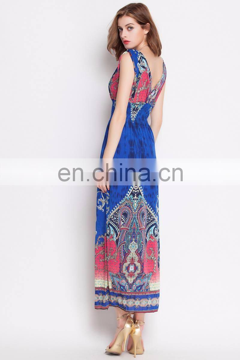 New fashion holiday Beach maxi dress women 2016