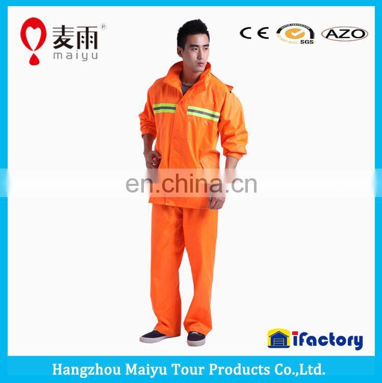 yellow good quality waterproof safety rain pants