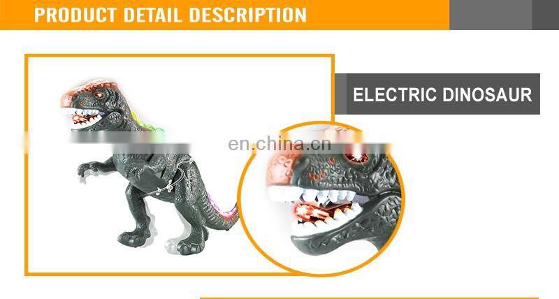 Battery operated electric toy dinosaur with action and sond