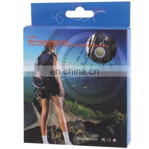 8 in 1 (Altimeter, Altitude Record / Setting, Barometer, Digital Compass, Thermometer, Weather forecast, Time, Backlight