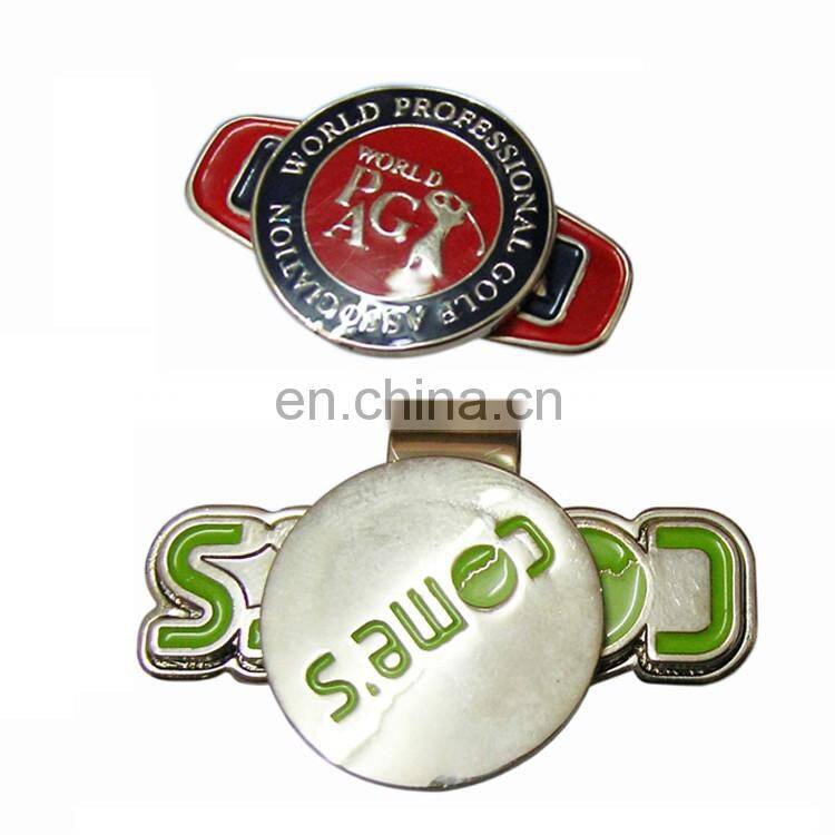 Hot selling unique modelling trade assurance metal mterial golf hat clip make in China