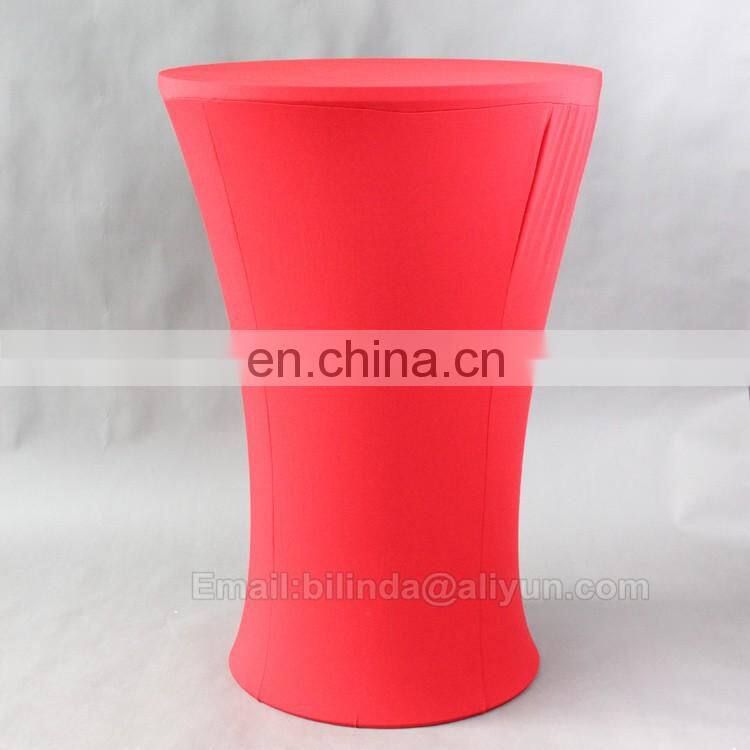 2Ft white print logo spandex Cocktail spandex bistro high table cloth