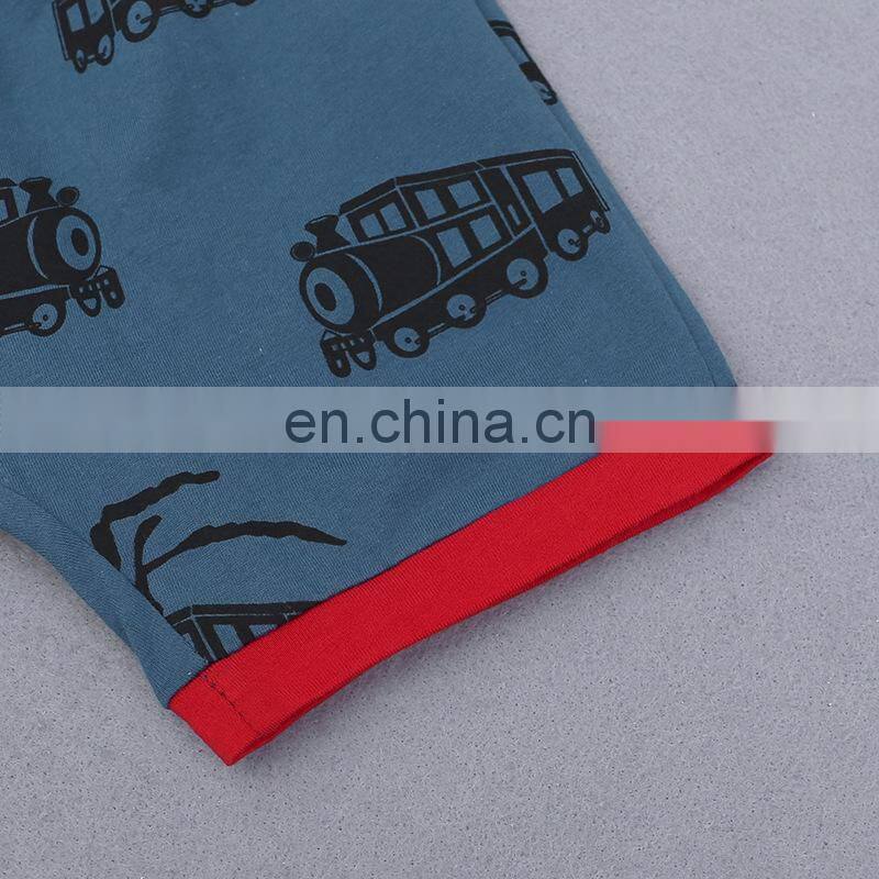 Baby boys and girls dinosaur print outfits children stripe top+shorts 2pcs summer body suit kids clothing sets