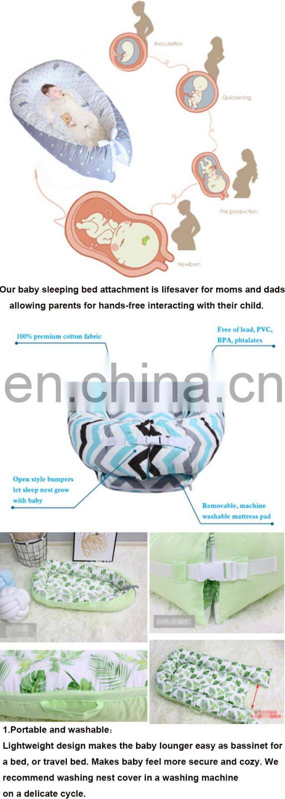 Baby Nest Crown Portable Super Soft Organic Cotton and Breathable Newborn Lounger