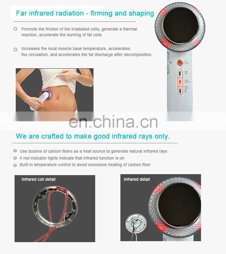 3 IN 1 EMS Ultrasonic Infrared Slimming Machine Muscle Relaxing Burning Fat Massager