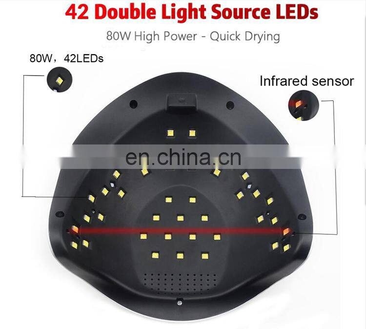 2019 New 80W UV Lamp LED Nail Lamp Nail Dryer For All Gels Polish With 10s/30s/60s/99s Timer Manicure Tool Gel Light