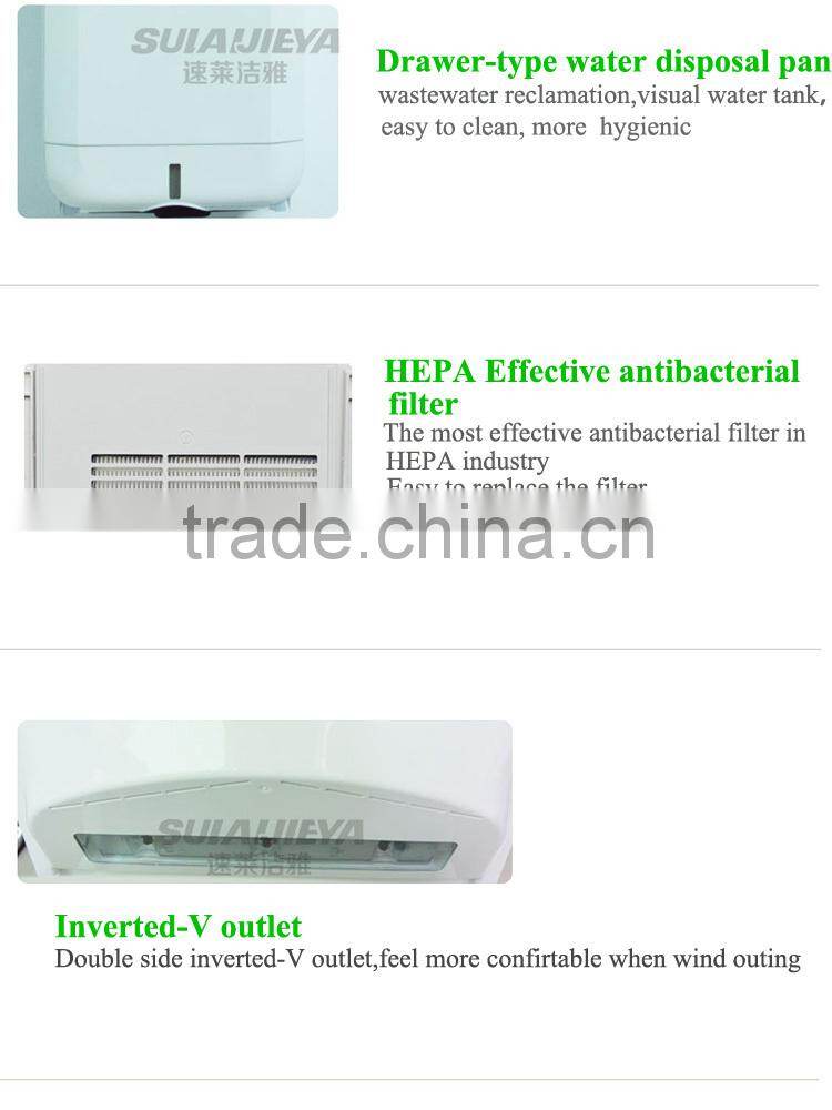 bathroom appliances wall mounted 304 stainless steel automatic high speed jet air hand dryer