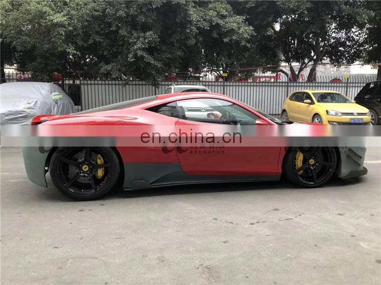Body kit for Ferrari 458 in Prior Design style front bumper rear bumper hood carbon fiber front lip rear lip side skirts fenders