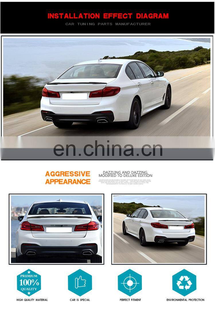 5Series Carbon Fiber Rear Spoiler for BMW G30 G38 530i 540i 17-18(Fits:G30)