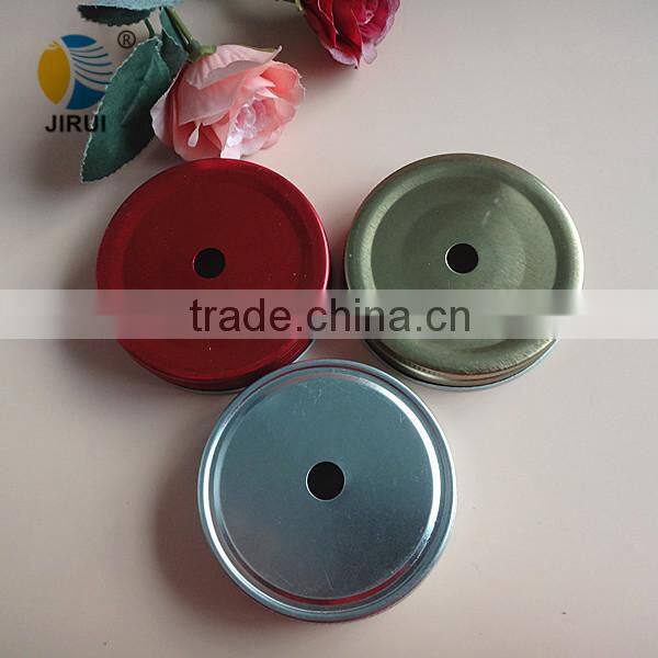 white painting daisy cut cap hold straw