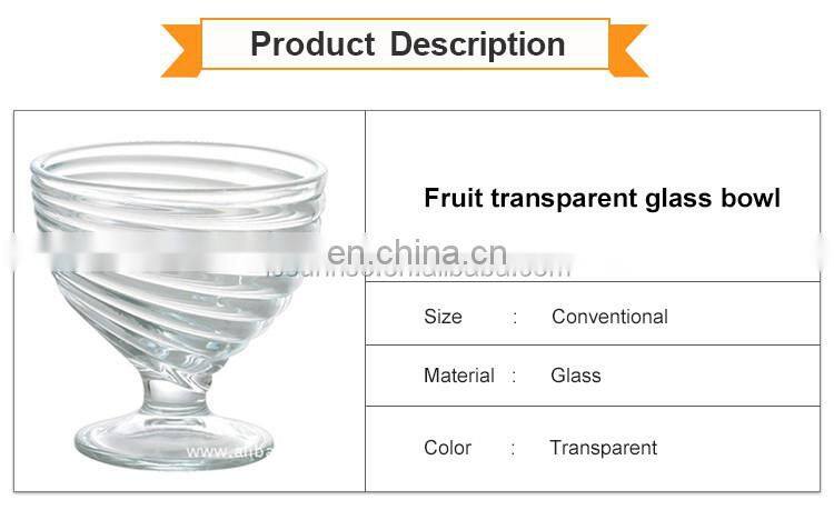 Hot Selling Fruit Transparent Glass Bowl Set With Stand