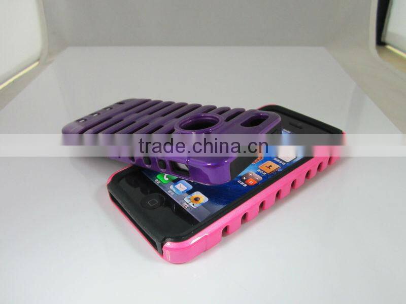 2013 New style Musubo Retro plastic+silicon microphone hard case for iphone5