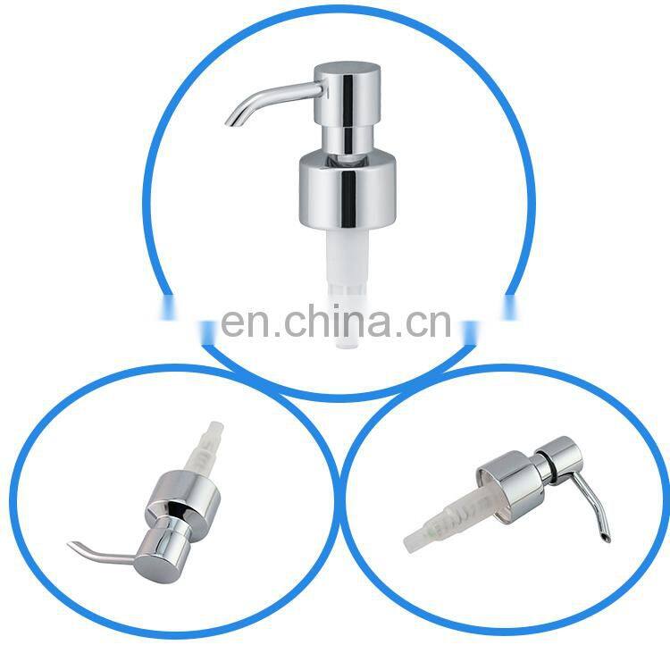 LongAn Factory China New Style Free Sample Amber Black Metal Zinc Alloy Soap Dispenser Pump Sprayer For Glass Bottle
