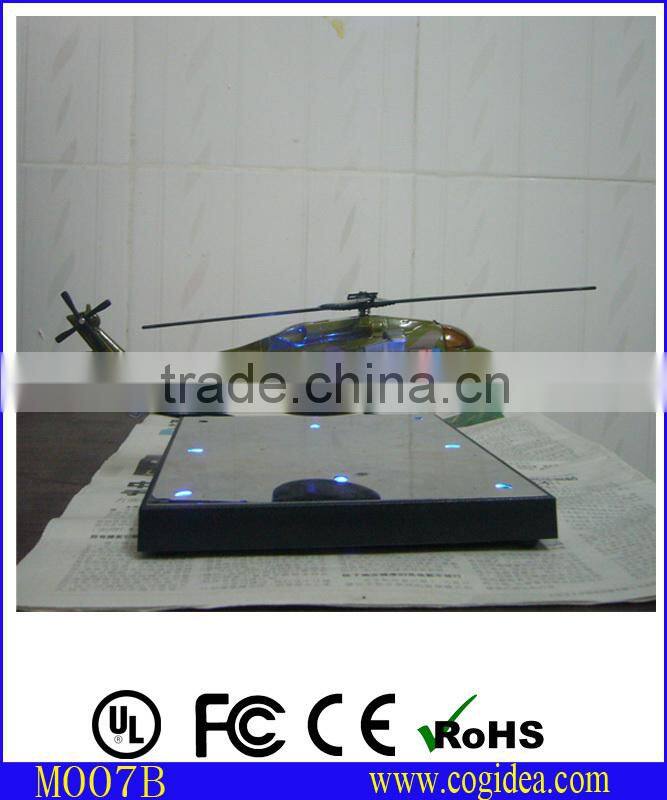 Customized desk decoration knick- knack , AC adaptor floating helicopter model toy