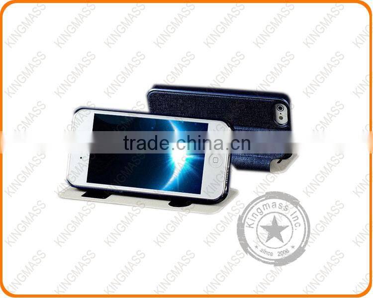 Leather case with phone support function for iphone 5 5s