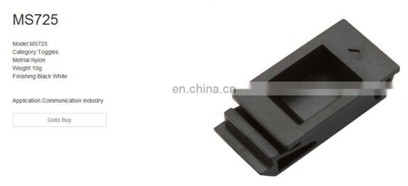 Factory Price Good Quality MS725 Grey / Black Nylon Fireproof Cabinet Hasp Plastic Plane Lock