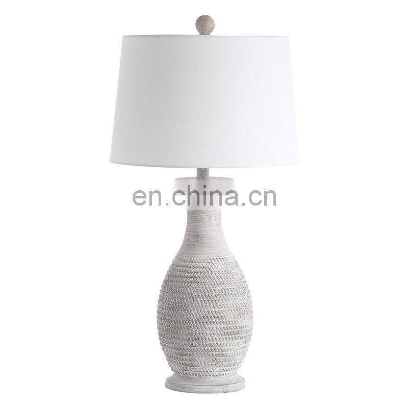 Hot sell American Vintage table lights for living room hotel home decoration top white pot ceramic table lamp