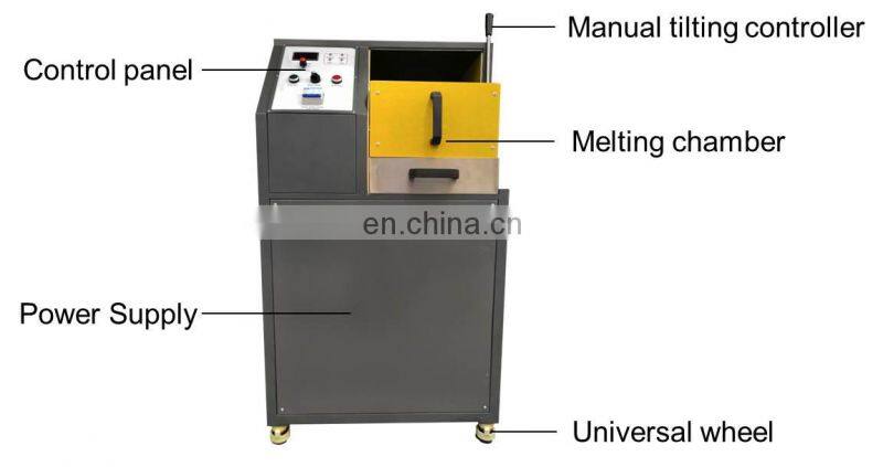Hot sale small Chinese manual tilting gold silver copper ingot making machine