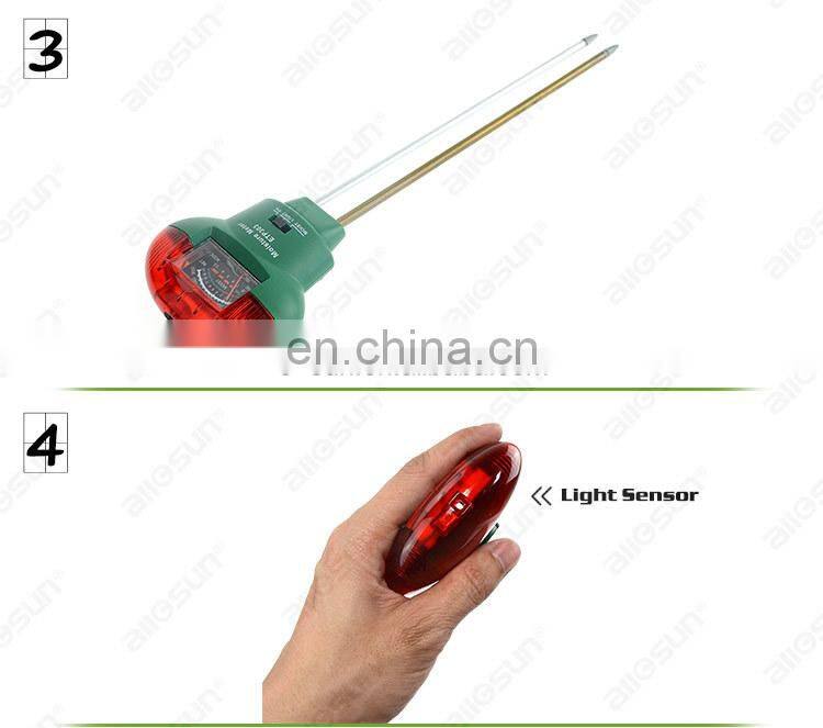 Analog 3-in-1 Moisture Meter Garden Tools with Light Soil Analog PH Meter Test Function Farming All Sun ETP303