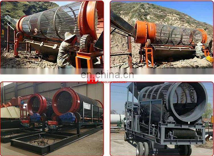 High efficient sand soil gold trommel screen / soil screener machine