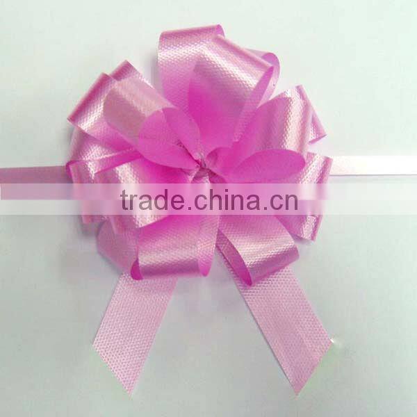 Pom Poms Pull Bow, customized pull bows for Decoration, printed ribbon bow