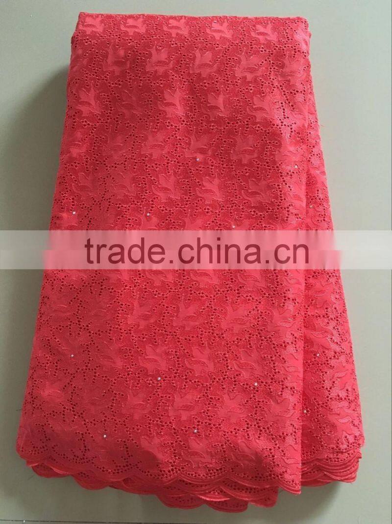 L12-7heavy swiss voile embroidery african lace fabric men's lace