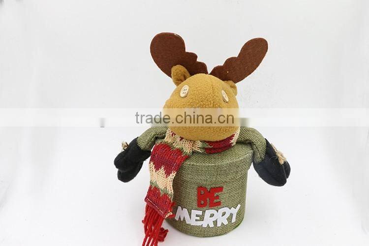 New Christmas Decorations Santa Claus Elk Dolls Paragraph Nuoqi Creative Holiday Gift Storage Candy Box