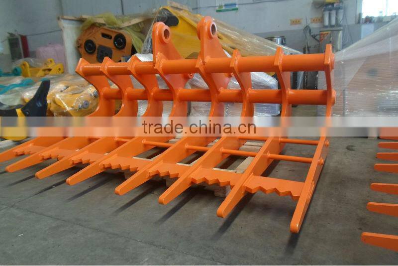 attachments of excavator rake for doosan 140w excavator
