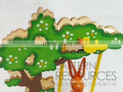 Wooden Rabbit Easter Table Decoration