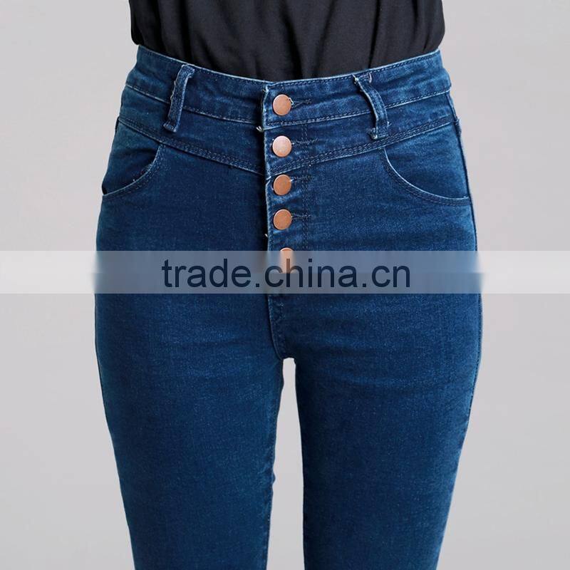 Fashion high-waist skinny women denim jeans 2016