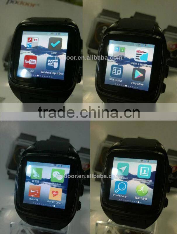 Podoor PW306 latest Android watch phone, Touch sreen,5.0MP Camera, built in SIM card,WCDMA,GSM, WIFI,GPS,metal body, watch