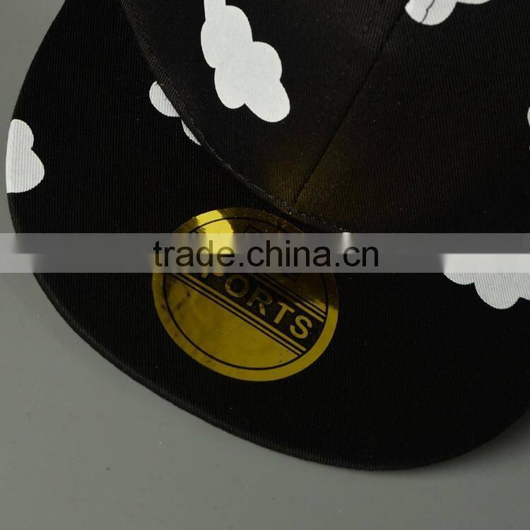 Cute Lovely Cloud Printing Flat Brim Spring Summer Boys Girls Sun Cap