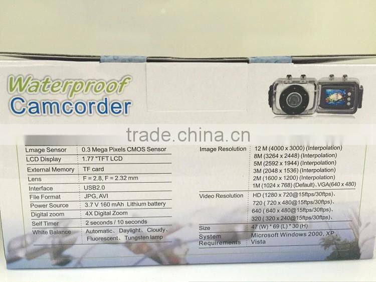 DV-123SD waterproof wifi action camera