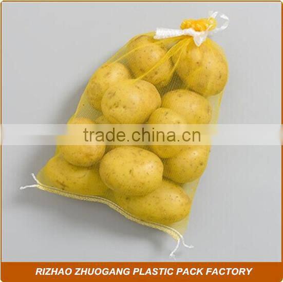 PP Drawstring Packing Mesh Bag for Potato