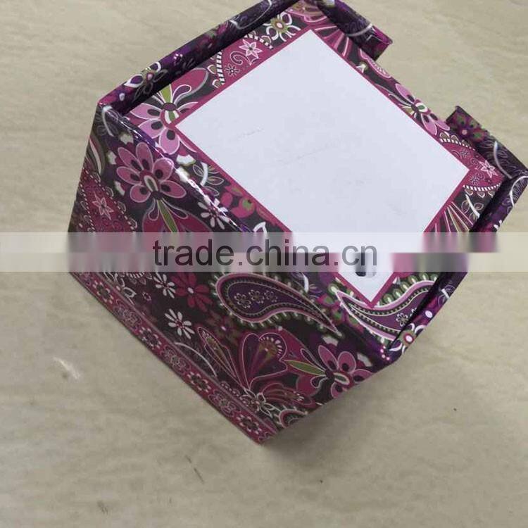 Low price paper cube memo pad with color paper box