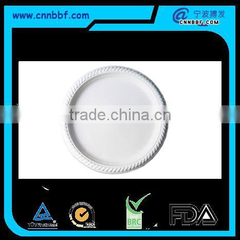 Biodegradable compostable cornstarch material round plates 7'' 9'' 10'' size