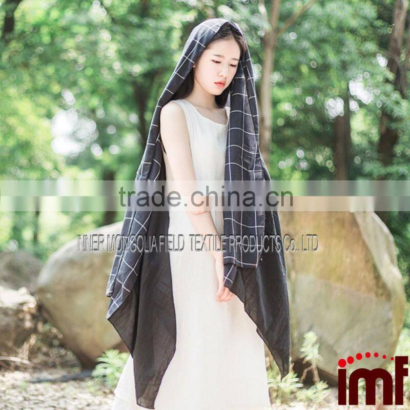 Checkered Plaid Fashion Summer Shawl