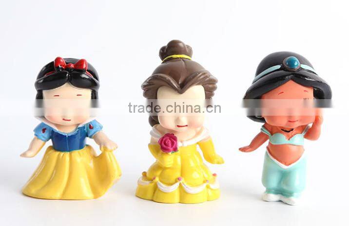 5cm Disney princess doll 3D cartoon model figure toy
