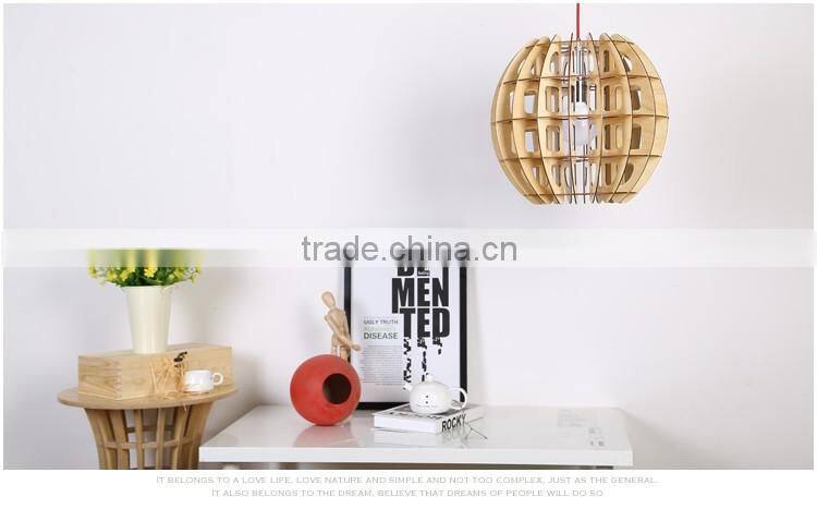 LED pendant light JK-8005B-35 Modern wooden shade pendant light for indoor