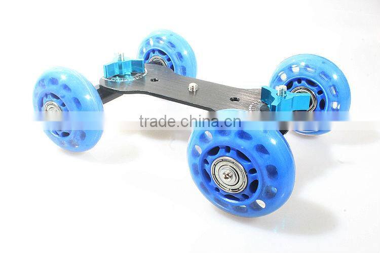 Blue Skater Dolly Table top slider Super mute for DSLR camera and Camcorders