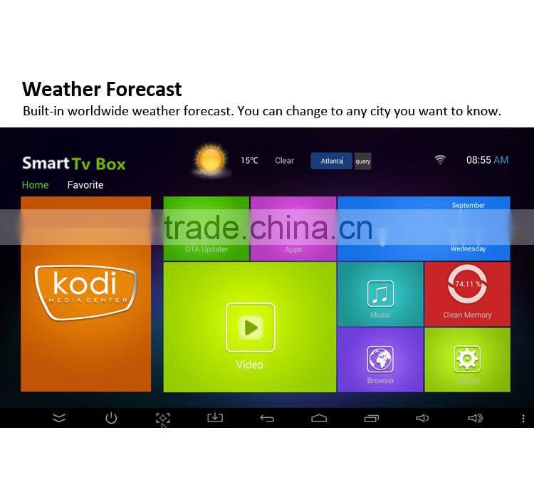 T95 Amlogic S905 4k M8 Android TV Box , Quad core TV Android Box with Android 5.1 OS, Kodi16.0 install Free Movies TV Box