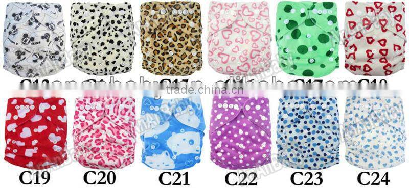 Minky Prints Baby Cloth Diapers Washable Diaper Nappies