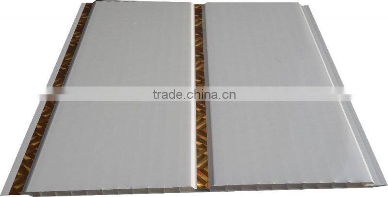 Trinidad 10'' middel groove plastic ceiling with shine gold strip G131