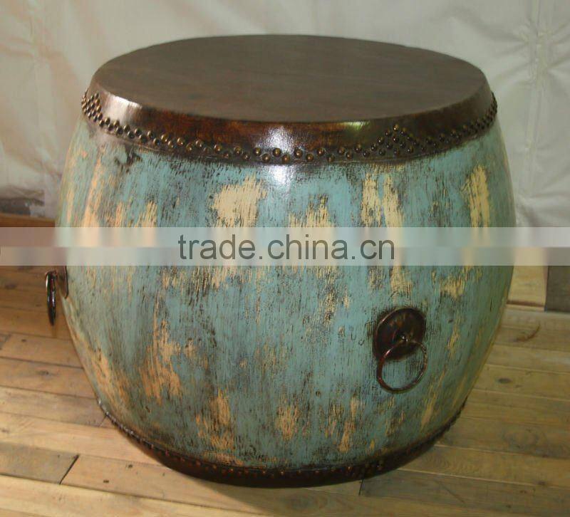 Chinese antique blue drum